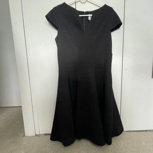 Julia Jordan Black cap-sleeve short dress